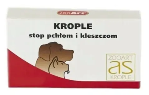 KROPLE na PCHŁY i KLESZCZE dla PSA I KOTA 1 pipeta 2ml
