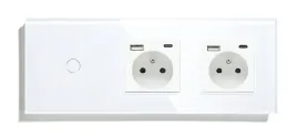 wlacznik-dotykowy-szklany-pojedynczy1k-wifi-tuya-2gniazdka-usb-c-qc-20w