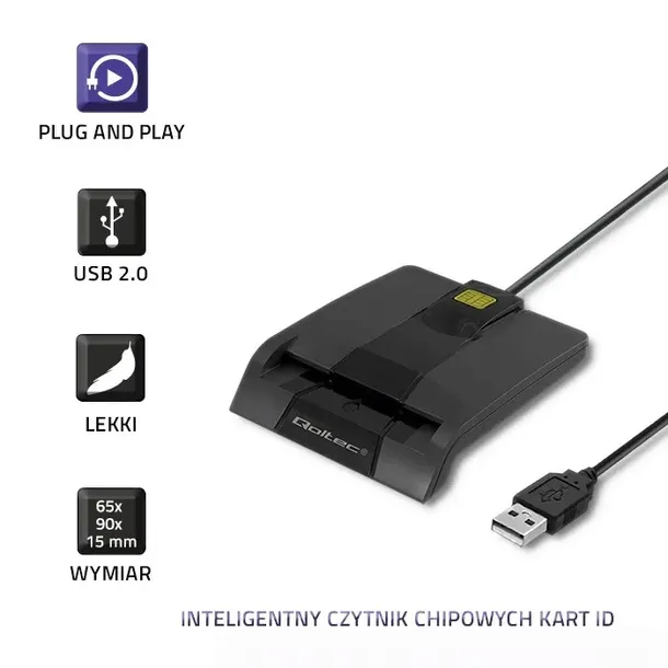 qoltec-inteligentny-czytnik-chipowych-kart-id-usbc-waga-z-opakowaniem-0-096-kg-zlacza-usb