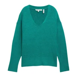 tom-tailor-sweter-damski-zielony-luzny-do-bioder-rozmiar-xl