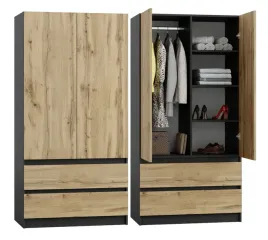 szafa-garderoba-dwudrzwiowa-90-cm-pojemna-antracyt-dab-sonoma