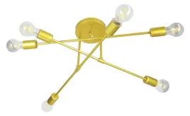 lampa-sufitowa-wiszaca-led-6xe27-zlota-zyrandol-loft-salon