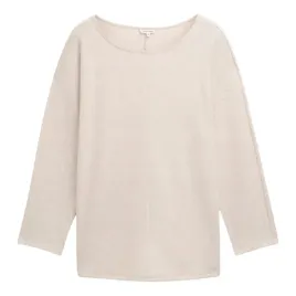 tom-tailor-sweter-damski-bezowy-luzny-do-bioder-rozmiar-46