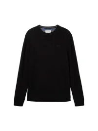 tom-tailor-sweter-czarny-okragly-rozmiar-m
