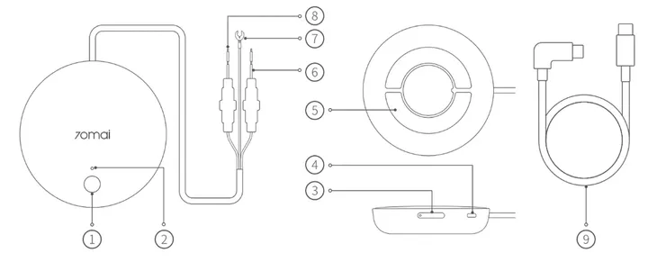 adapter-samochodowy-70mai-hardwire-kit-4g-up04-kat-widzenia-160-