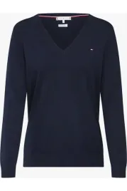 tommy-hilfiger-sweter-damski-wielokolorowy-klasyczny-do-pasa-rozmiar-xs