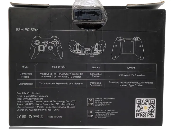 pad-easysmx-esm-9013pro-bluetooth-2-4ghz-hall-trigger-600mah-zasilanie-bateryjne