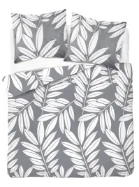 posciel-160x200cm-bawelna-100percent-szara-liscie