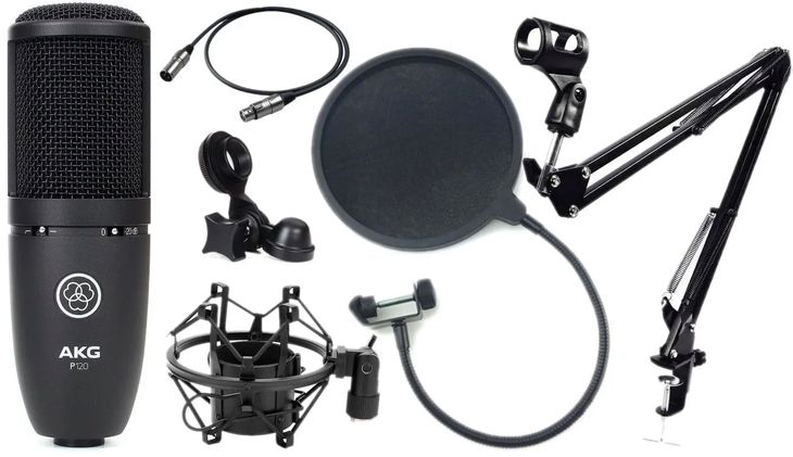 AKG P120 STUDYJNY MIKROFON POJEMNOŚCIOWY XLR SET3