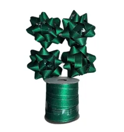 zestaw-4x-gwiazdki-wstazka-20m-na-prezenty-zielony-brokatowy-zestaw