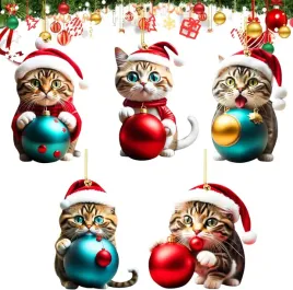 zawieszki-na-choinke-swiateczne-kotki-dekoracja-swiateczna-zestaw-5-sztuk