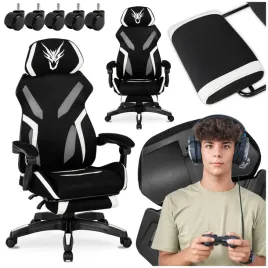 fotel-dla-gracza-gamingowy-obrotowy-czarny-bialy-z-podnozkiem-maximo