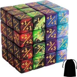 kosci-rpg-d6-z-oznaczeniami-plus-minus-do-gier-bitewnych-zestaw-48-sztuk