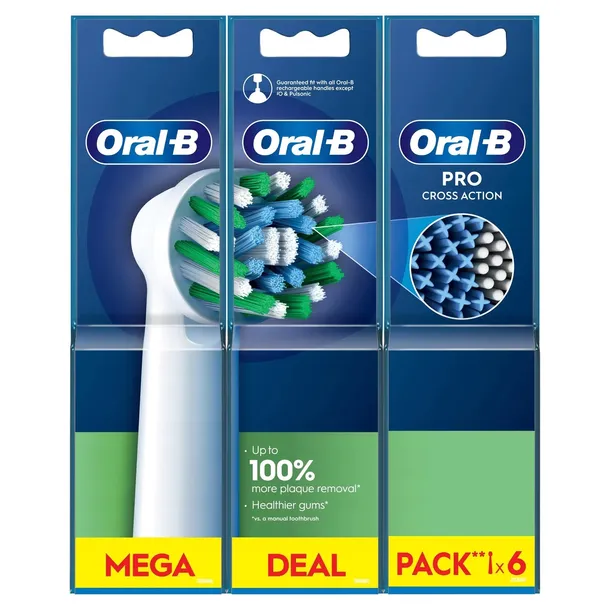 Oral-B Pro CrossAction Końcówki do Szczoteczki Elektrycznej 6pak oryginalne