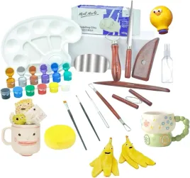 akcesoria-garncarskie-dekoratorskie-diy-farby-dluta-glina-zestaw-27el