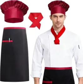 stroj-kucharza-przepaska-z-kieszeniami-czapka-krawat-unisex-zestaw-3el