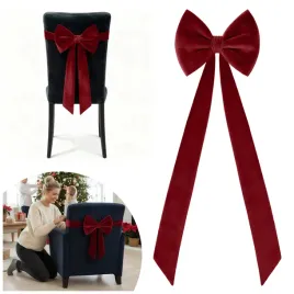 kokarda-na-krzeslo-slub-wesele-auto-duza-czerwona-velvet-welur-33x110-cm