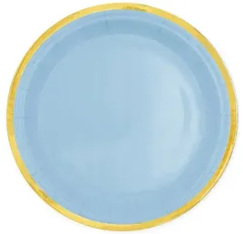 talerzyki-jednorazowe-papierowe-niebieski-z-zlota-obwodka-urodziny-6szt