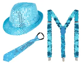 blekitny-kapelusz-cekinowy-fedora-szelki-krawat-jasny-niebieski-cekin-disco