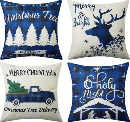 poszewki-na-poduszki-swiateczne-wzory-bialo-niebieskie-zestaw-4-sztuki