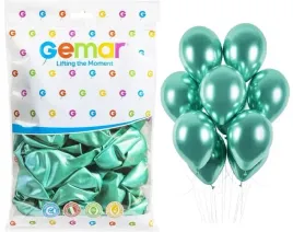 balony-pastelowe-shiny-zielone-zielony-093-gemar-lateksowe-gb120-33cm-50szt