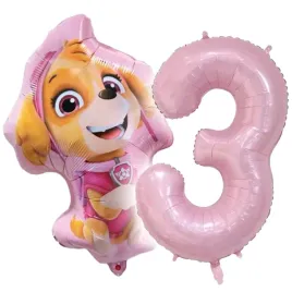 balony-urodzinowe-3-urodziny-skye-sky-urodziny-2szt