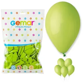 balony-pastelowe-pistacjowe-zielone-11-gemar-animator-g110-30cm-100-szt