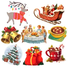 oplatek-na-tort-boze-narodzenie-mikolaj-wigilia-zestaw-ilustracji-8szt