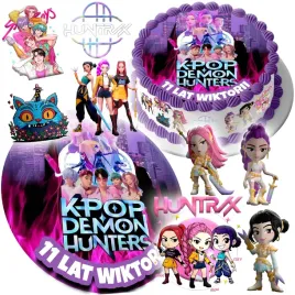 mega-zestaw-oplatek-na-tort-demon-hunters-huntrix-kpop-8szt-postaci-tekst