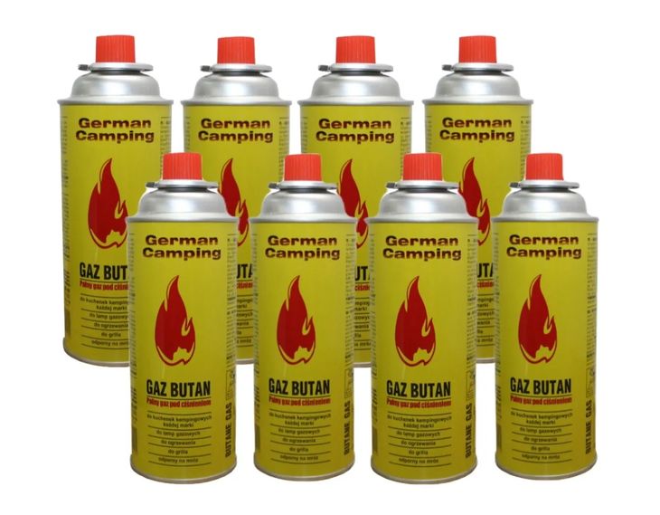 10x KARTUSZE GAZOWE ALPEN CAMPING do kominek piec grill porządne palą do ko