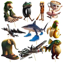 toppery-na-tort-babeczki-na-muffinki-tralala-bombardino-crocodillo-10szt