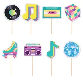 toppery-topper-dla-dzieci-na-tort-muffinki-urodziny-retro-disco-8-szt