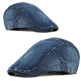 kaszkiet-bawelniany-meski-czapka-jeansowy-stylowy-elegancki-ciemny