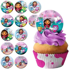 oplatek-na-tort-babeczki-muffinki-koci-domek-gabi-pandus-zestaw-12szt