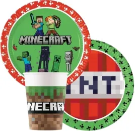 zestaw-urodzinowy-kubki-talerzyki-minecraft-16szt