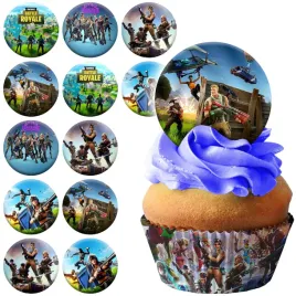 oplatek-na-tort-babeczki-muffinki-fortnite-gra-gaming-urodziny-zestaw-12szt
