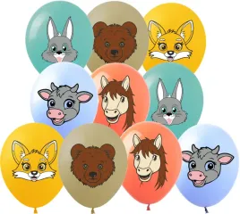 balony-lateksowe-zwierzeta-zwierzatka-kolorowe-krowa-kon-urodziny-hel-10szt