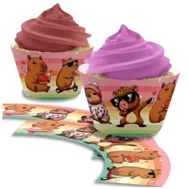 papilotki-do-babeczek-urodzinowe-muffinek-capibara-kapybara-urodziny-12-szt