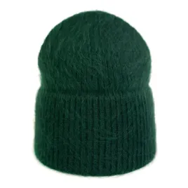 czapka-zimowa-damska-zielen-butelkowa-angorowa-wywijana-miekka-stylowa