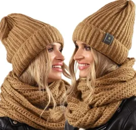 zimowy-komplet-damski-czapka-komin-tunel-z-welna-zestaw-polski-karmel