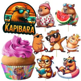 toppery-dekoracja-tort-babeczki-kapibara-capybara-capibara-8-szt