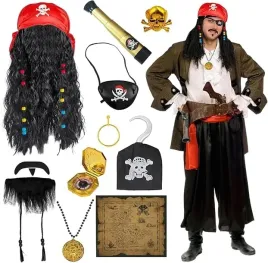 kostium-pirata-stroj-peruka-akcesoria-przebranie-halloween-zestaw-11el