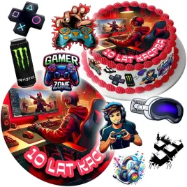 mega-zestaw-oplatek-na-tort-gaming-gamer-dla-gracza-8szt-postaci-tekst