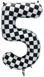 balon-foliowy-cyfra-5-piec-szachownica-cars-samochody-hel-urodziny-100cm