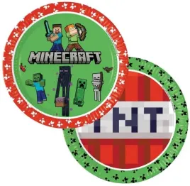 talerzyki-urodzinowe-jednorazowe-minecraft-piksele-urodziny-8szt