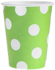 kubeczki-papierowe-zielone-pistacjowe-grochy-groszki-na-urodziny-6szt