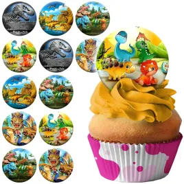 oplatek-na-tort-babeczki-muffinki-dinozaury-dinozaur-zestaw-12szt