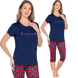 pizama-damska-z-wiskozy-krotki-rekaw-3-4-spodnie-morella-premium