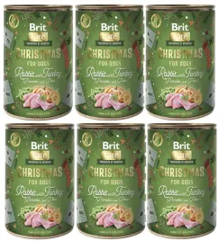 6-x-brit-care-dog-christmas-rabbit-400g