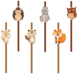 slomki-urodzinowe-lesni-przyjaciele-zwierzatka-mis-prezent-6szt